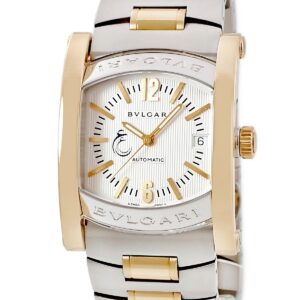 ブルガリ BVLGARI アショーマ AA44SG K18YG×SS コンビ シルバー サウジアラビア デイト アラビア バー メンズ 腕時計自動巻き シルバー 【中古】中古美品