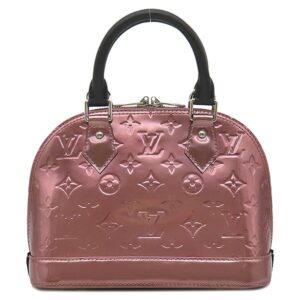 【★3％OFFクーポン】ルイヴィトン LOUIS VUITTON 2WAYバッグ アルマ BB モノグラムヴェルニ ピンク×ブラック シルバー金具 黒 メタリック ハンドバッグ ショルダー M90485 RFID 【中古】中古美品