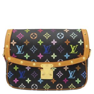 ルイヴィトン LOUIS VUITTON ショルダーバッグ ソローニュ モノグラムマルチカラー ノワール ゴールド金具 黒 斜め掛け M92639 VI0084 【中古】