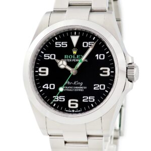 ロレックス ROLEX エアキング 126900 ランダム番 ブラック ベンツ針 アラビア オイスターブレス メンズ 腕時計自動巻き ブラック 【中古】