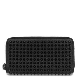 クリスチャンルブタン Christian Louboutin 長財布 パネトーネ スパイク レザー ブラック シルバー金具 黒 ラウンドファスナー スタッズ 1165044CM53 【箱】 【中古】中古美品