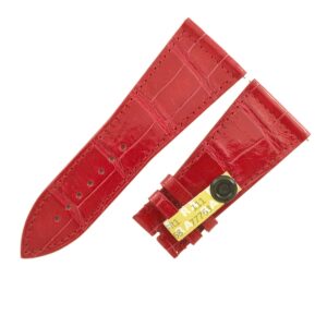 フランクミュラー FRANCK MULLER 腕時計パーツ マスタースクエア 6000 KING用 クロコバンド クロコダイル レッド 未使用 純正 シャイニー 艶 30mm レッド 赤 【中古】未使用保管品