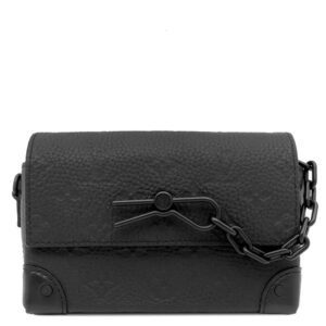 ルイヴィトン LOUIS VUITTON ショルダーバッグ スティーマー ウェアラブル ウォレット レザー トリヨンレザー ブラック マットブラック金具 黒 斜め掛け M81746 RFID 【保存袋】 【中古】