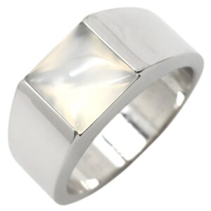 カルティエ Cartier リング 指輪 タンク ムーンストーン ホワイト×ホワイトゴールド #54(JP14) 750 K18 18K WG ムーンストーン 14号 【中古】中古品