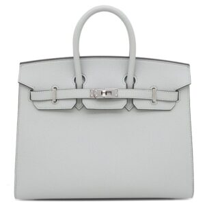 エルメス HERMES ハンドバッグ バーキン25 セリエ 外縫い ヴォーエプソン ブルーグラシエ シルバー金具 ブルーグレー 2024年製 W 【保存袋】 【中古】新品同様品