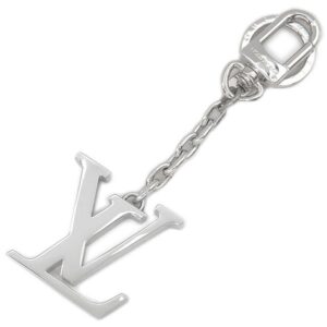 ルイヴィトン LOUIS VUITTON キーホルダー ポルト クレ イニシアルLV メタル シルバー チャーム M65071 LE1211 【中古】中古美品