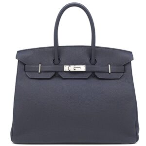 エルメス HERMES ハンドバッグ バーキン35 トゴ ブルーニュイ シルバー金具 紺 C刻印 【箱】 【中古】