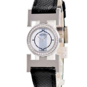 エルメス HERMES パプリカ PA2.230 純正ダイヤ シェル ホワイト ツートーン H型ラグ レディース 腕時計クオーツ ホワイト 【中古】中古美品