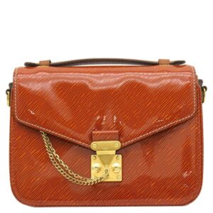 【★3％OFFクーポン】ルイヴィトン LOUIS VUITTON 2WAYバッグ ポシェット メティス MM モノグラムキャンバス シャイニーエピレザー オレンジ×ブラウン ゴールド金具 茶 ショルダー エナメル M54991 RFID 【保存袋】 【中古】中古美品