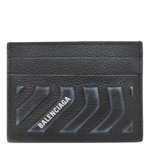 バレンシアガ BALENCIAGA カードケース ロゴ カードホルダー レザー ブラック カード入れ 定期入れ パスケース タイヤモチーフ 693547 【箱】 【中古】中古品
