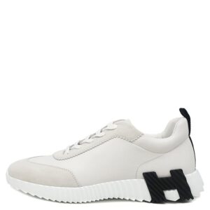 エルメス HERMES スニーカー バウンシング カーフ シェーブルヴェロア ホワイト #42 白×黒 新品 未使用 H242810Z 【箱】 【中古】