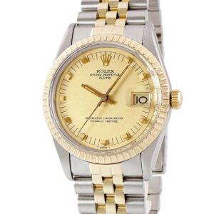 ロレックス ROLEX オイスターパーペチュアル デイト 15053 OH済 70番台 K18YG×SS コンビ ヴィンテージ メンズ 腕時計自動巻き ゴールド 【中古】中古美品