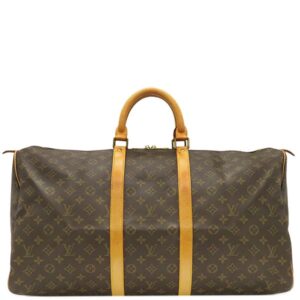 ルイヴィトン LOUIS VUITTON ボストンバッグ キーポル 55 モノグラムキャンバス モノグラム ゴールド金具 茶 鍵・パドロック・ポワニエ・ネームタグ欠品 M41424 853SD 【中古】