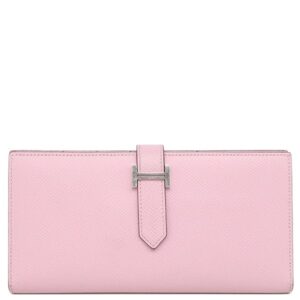 エルメス HERMES 長財布 ベアンスフレ ヴォーエプソン モーヴシルベストル シルバー金具 二つ折り財布 Z 【箱】 【中古】中古美品