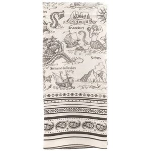 エルメス HERMES ストール ショール カレ140 CARRE カシミヤ シルク ホワイト×ブラック 【TATOUAGES MARINS/船乗りのタトゥー バンダナ】 【箱】 【中古】