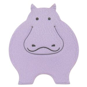 エルメス HERMES 小物 ピカブック カバ シェーブル リラ 紫色 アニマルモチーフ 【中古】