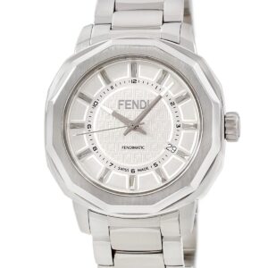 フェンディ FENDI フェンディマティック FOW971-A45N-F0QW0 シルバー 十二角形 デイト シースルーバック メンズ 腕時計自動巻き シルバー 【中古】中古美品
