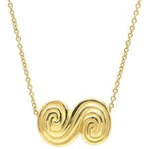 ティファニー Tiffany & Co ネックレス トルネード イエローゴールド T＆Co. 750YG 18K 18金 渦巻 【中古】中古美品