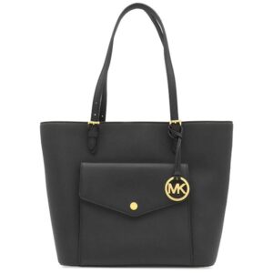 マイケルコース Michael Kors トートバッグ ジェットセット トートバッグ レザー ブラック ゴールド金具 黒 MKロゴ A4サイズ 35S6GTTT3L 【中古】未使用保管品