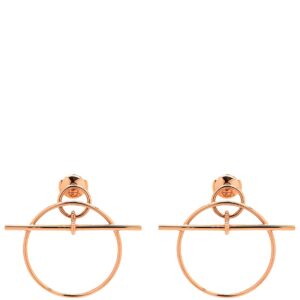 エルメス HERMES ピアス エシャペ PM ローズゴールド ピンクゴールド 18K 750 RG ラウンド H105117B 00 【中古】