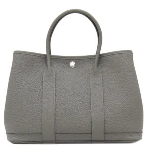 エルメス HERMES トートバッグ ガーデンパーティーTPM ネゴンダ グリメイヤー シルバー金具 グレー U 【保存袋】 【中古】