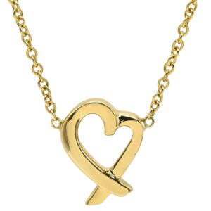ティファニー Tiffany & Co ネックレス ラビングハート ネックレス スモール イエローゴールド 18K 750 YG T&Co. パロマピカソ 【中古】中古美品