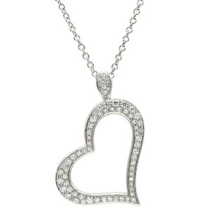 ピアジェ PIAGET ネックレス ライムライト ハートネックレス ダイヤ ホワイトゴールド 750 WG ハートモチーフ パヴェダイヤ G33L0700 【保証書】 【中古】