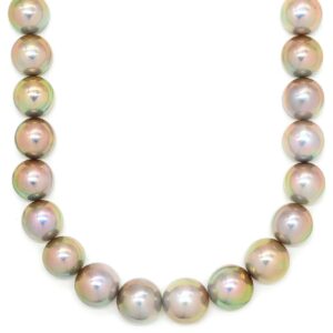 TASAKI TASAKI ネックレス 12.5-14.5mm マベパール パールグレー×イエローゴールド Au750 18K 18金 真珠 大粒 ハーフパール ペンダント 【箱】 【中古】