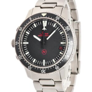 ジン SINN クロノグラフ ミッションタイマー 503.EZM-1 ブラック バー 9時位置リューズ 回転ベゼル デイト メンズ 腕時計自動巻き ブラック 【中古】