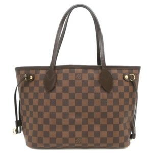 【★3％OFFクーポン】ルイヴィトン LOUIS VUITTON トートバッグ ネヴァーフルPM ダミエキャンバス ダミエエベヌ ゴールド金具 茶 ハンドバッグ N41359 AR0146 【中古】中古品