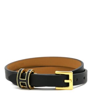 エルメス HERMES ブレスレット ポップＨ ドゥブルトゥール ヴォースイフト メタル ブラック×ゴールド T2 ゴールド金具 新品 未使用 2026年製 H500349 G 【箱】 【中古】未使用保管品