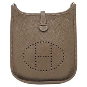エルメス HERMES ショルダーバッグ エヴリン TPM 16 アマゾーヌ トリヨンクレマンス エトゥープ×ブルーインディゴ シルバー金具 エブリン Y 【中古】中古美品
