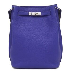 エルメス HERMES ショルダーバッグ ソーケリー 22 トゴ ブルーエレクトリック シルバー金具 青 肩掛け □O 【保存袋】 【中古】中古美品