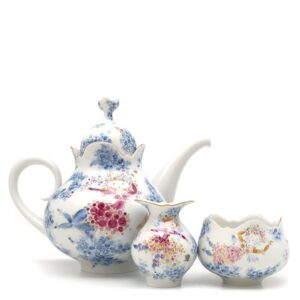 マイセン MEISSEN 食器 真夏の夜の夢 ティーセット 陶磁器 ホワイト×ブルー×マルチカラー 白 青 ミッドサマー ナイトドリーム 【箱】 【中古】