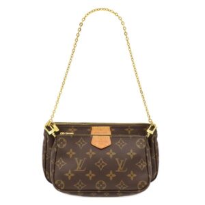 ルイヴィトン LOUIS VUITTON ショルダーバッグ ミュルティ ポシェット アクセソワール モノグラムキャンバス カーキ ゴールド金具 ポーチ M44813 RFID 【保存袋】 【中古】