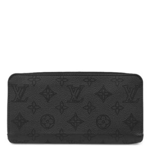 【★3％OFFクーポン】ルイヴィトン LOUIS VUITTON 長財布 ジッピー ウォレット モノグラムマヒナ ノワール シルバー金具 黒 ラウンドファスナー M61867 RFID 【中古】中古美品