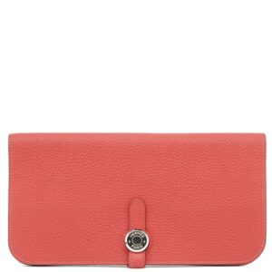 エルメス HERMES 長財布 ドゴン ロング トリヨンクレマンス ブーゲンビリア シルバー金具 T刻印 【中古】