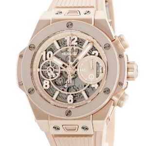 ウブロ HUBLOT ビッグバン ウニコ ミレニアルピンク クロノグラフ 441.UP.7320.NR.GIT20 スケルトン 限定 メンズ 腕時計自動巻き ピンク 【中古】中古美品