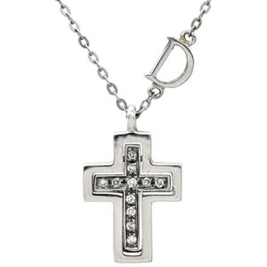 ダミアーニ DAMIANI ネックレス ベルエポック ダイヤモンド ペンダント ホワイトゴールド 18K 750 WG 十字架 クロス 【箱】 【中古】