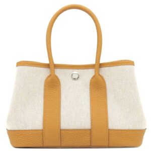 エルメス HERMES ハンドバッグ ネオ ガーデン23 トワルアッシュ ネゴンダ エクリュ×ナチュラルサブレ シルバー金具 新品 未使用 ガーデンパーティー ミニ トワルH K刻印(2025年製) 【箱】 【中古】