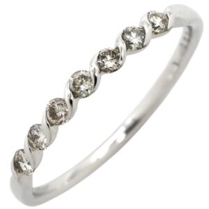 リング 指輪 ダイヤモンドリング 0.20ct ホワイトゴールド 一文字 ダイヤ 18K 750 WG 12号 【中古】中古品