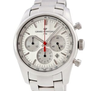 ジラールペルゴ GIRARD PERREGAUX コンペティツィオーネ ストラダーレ 49590-11-111-11A シルバー デイト クロノグラフ メンズ 腕時計自動巻き シルバー 【中古】中古美品