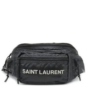 サンローラン SAINT LAURENT ボディバッグ ヌックス ナイロン ブラック マットブラック金具 ウエストバッグ 黒 581375 【保存袋】 【中古】