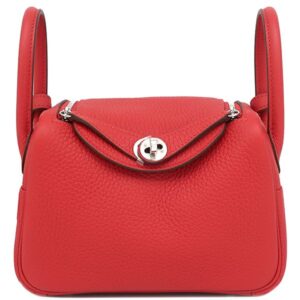 エルメス HERMES ショルダーバッグ リンディ 2 ミニ 20 トリヨンクレマンス ルージュラデュー シルバー金具 新品 未使用 赤 K刻印（2025年製） 【中古】