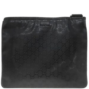 グッチ GUCCI ショルダーバッグ GGインプリメ ショルダーバッグ PVC ブラック シルバー金具 黒 201446 【中古】中古美品