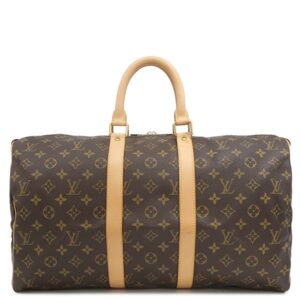 【★3％OFFクーポン】ルイヴィトン LOUIS VUITTON ボストンバッグ キーポル 45 モノグラムキャンバス モノグラム ゴールド金具 茶 M41428 MB1025 【中古】中古品