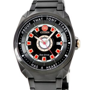 シチズン CITIZEN エコドライブ トニー スターク I LOVE YOU 3000 AW1019-52W 未使用 アイアンマン コラボ メンズ 腕時計クオーツ ブラック 【中古】未使用保管品
