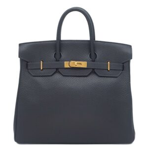 エルメス HERMES ハンドバッグ オータクロア32 フィヨルド ブルーインディゴ ゴールド金具 紺 リカラー有 ○W 【保存袋】 【中古】中古品