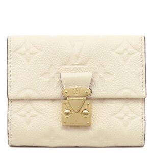 ルイヴィトン LOUIS VUITTON 三つ折り財布 ポルトフォイユ メティス コンパクト モノグラムアンプラント クレーム ゴールド金具 白 M81071 RFID 【箱】 【中古】中古美品