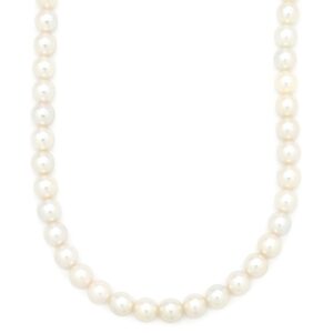 タサキ TASAKI ネックレス パール 7.4-7.8mm パールホワイト×シルバー TASAKI silver 真珠 ラウンドシェイプ 【中古】中古美品